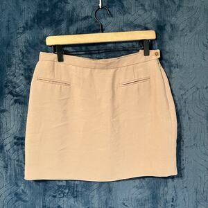 Rene Rowen Petite Brown Classic Mini Skirt Womans‎ Size 14p